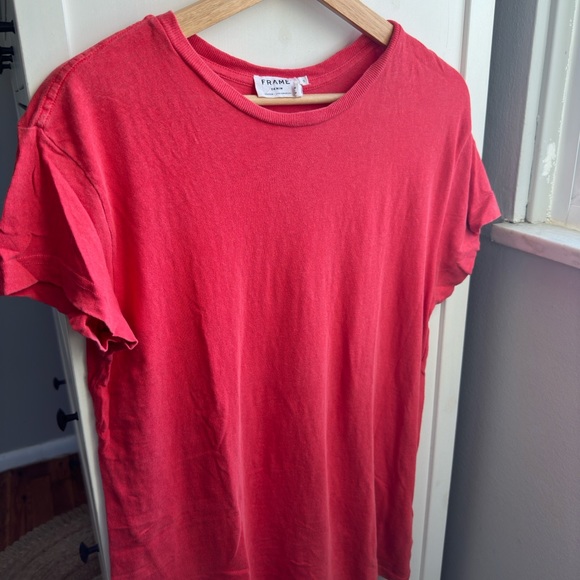 Frame Demin 100% Cotton Faded Summer Red Worn In T-Shirt. Small. - Picture 3 of 8